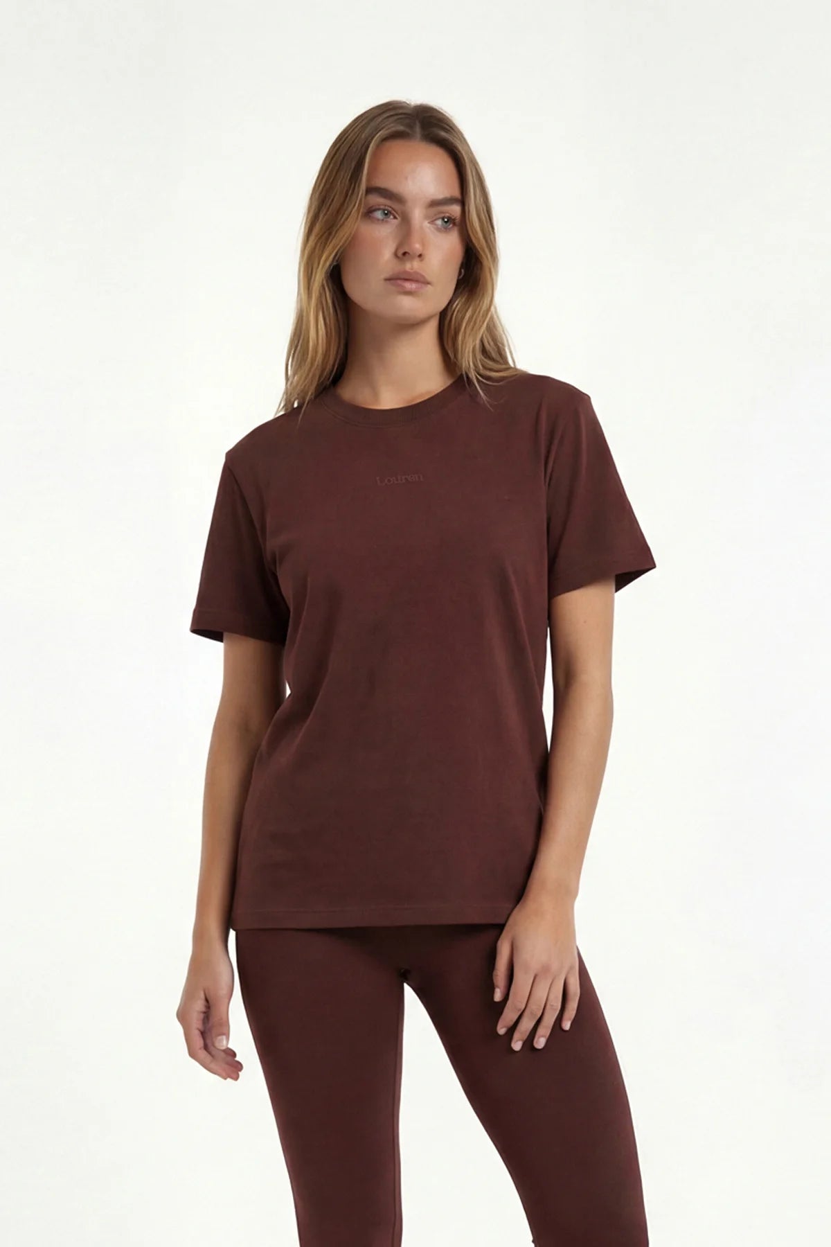 Modal Kumaş Rahat Kesim Tshirt - Kiremit