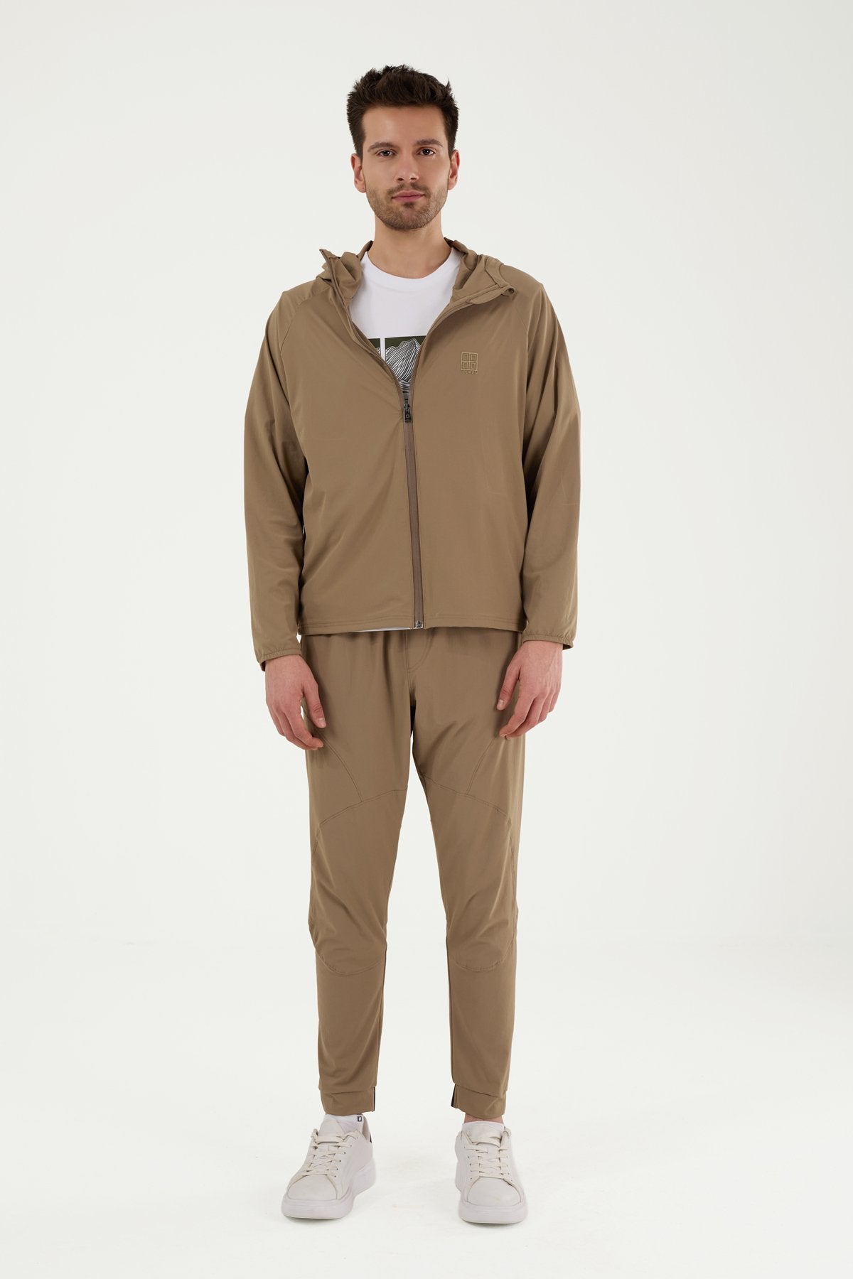 W864 Kapüşonlu Koşucu Üst