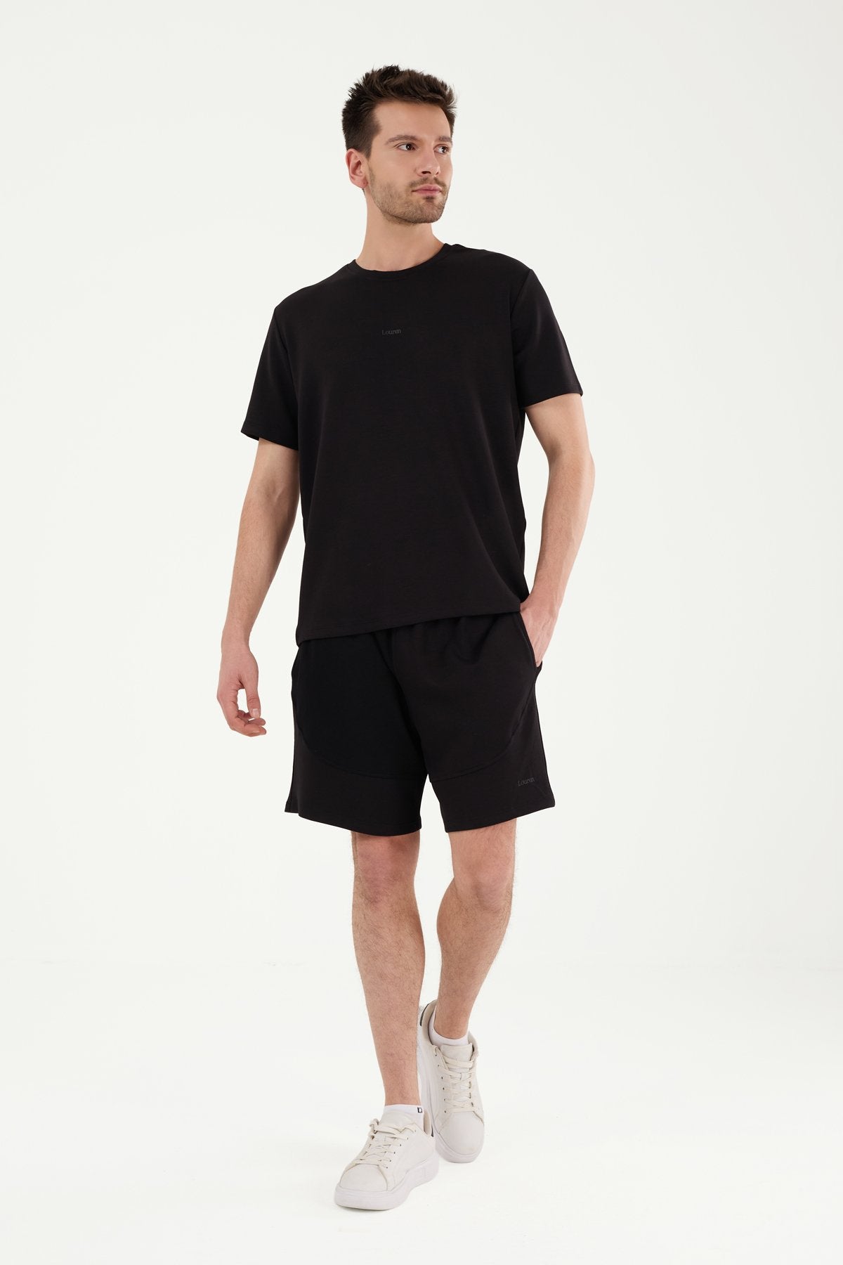 W857 Modal Kumaş Bisiklet Yaka T-shirt