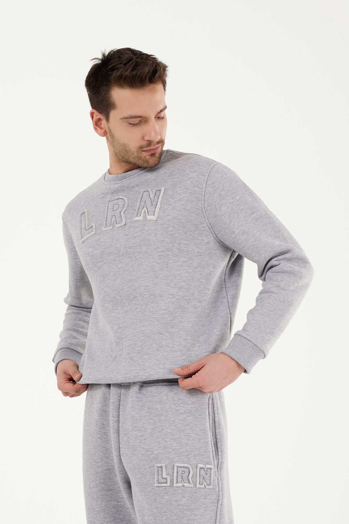 W863 Şardonlu Oversize Eşofman Üstü