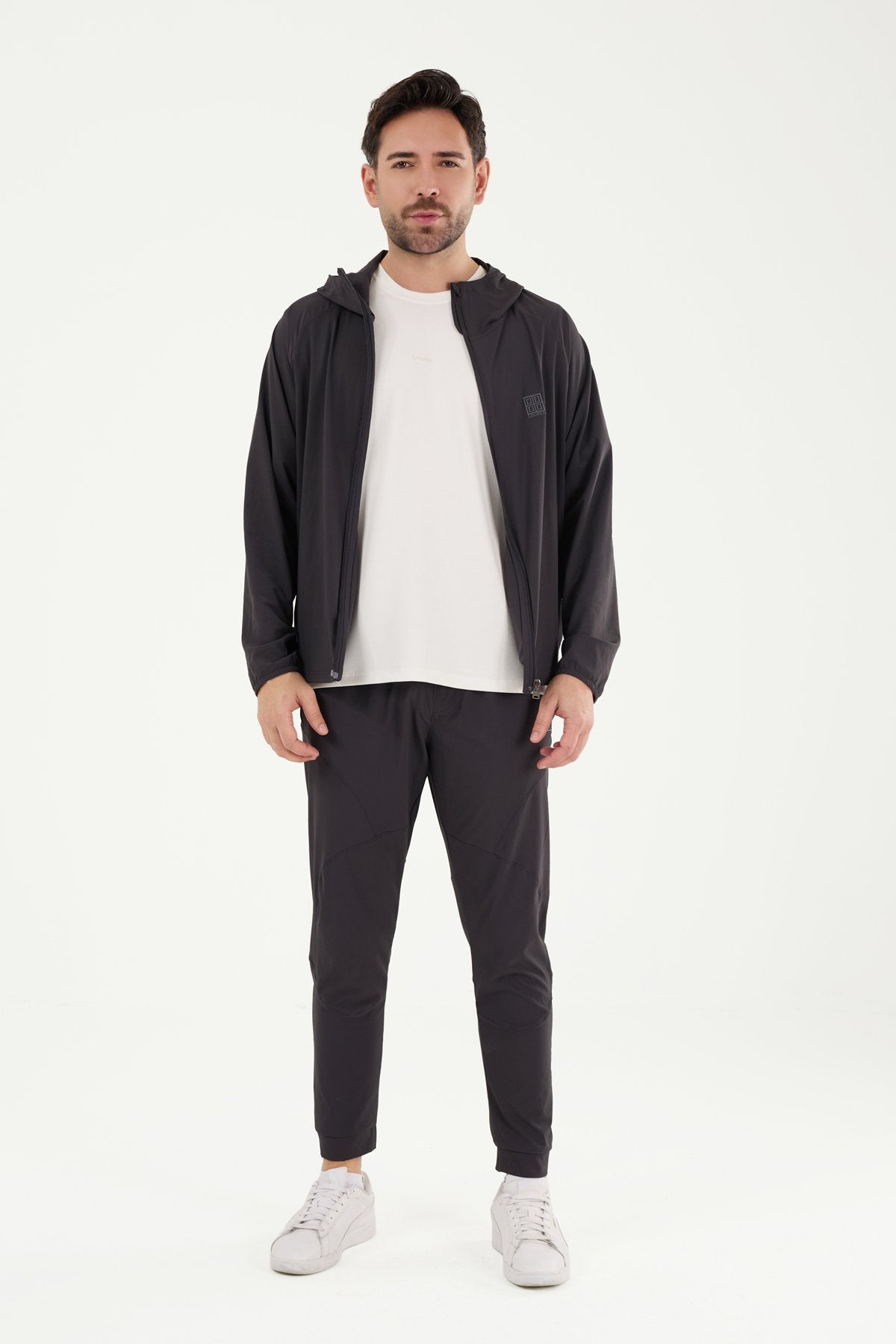 W864 Kapüşonlu Koşucu Üst