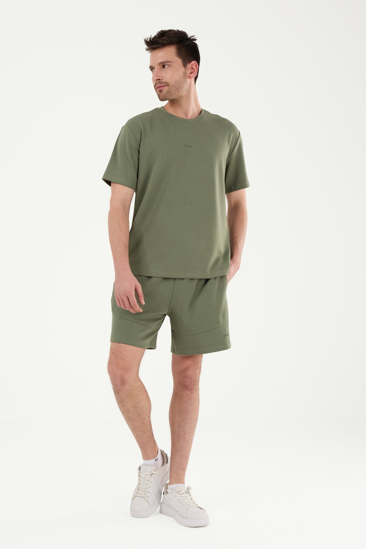 W857 Modal Kumaş Bisiklet Yaka T-shirt