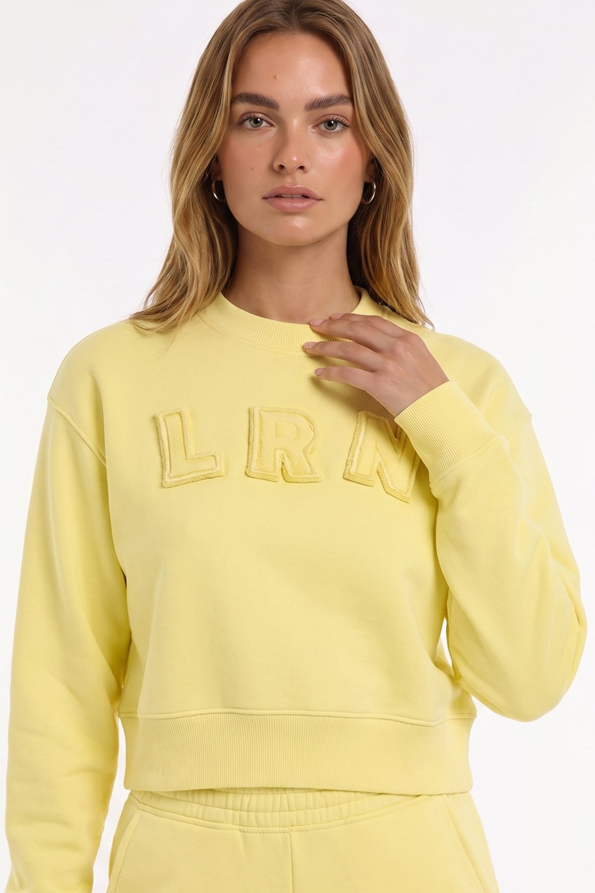 LRN Oversize Eşofman Üstü W723 - Sarı