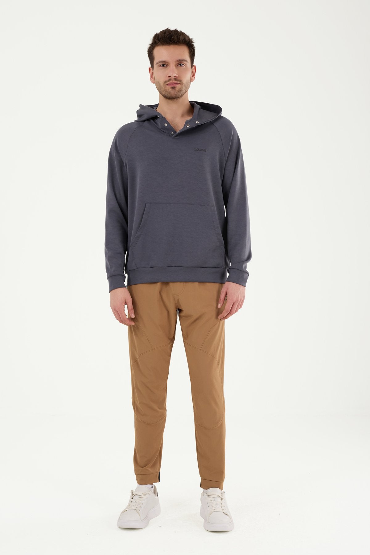 W861 Modal Kumaş Kapüşonlu Spor Üst
