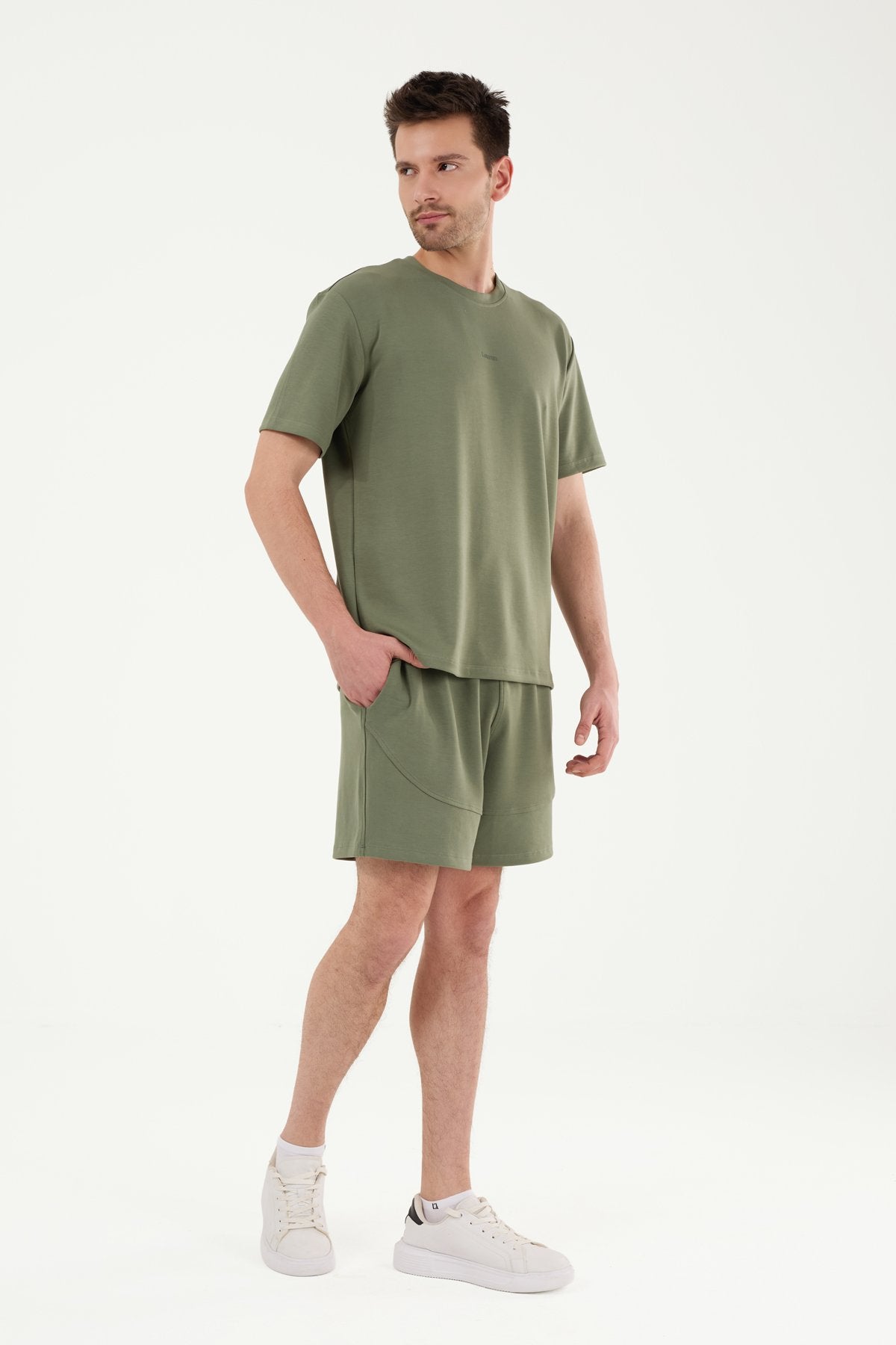 W860 Modal Kumaş Lastik Detyalı Penye Şort