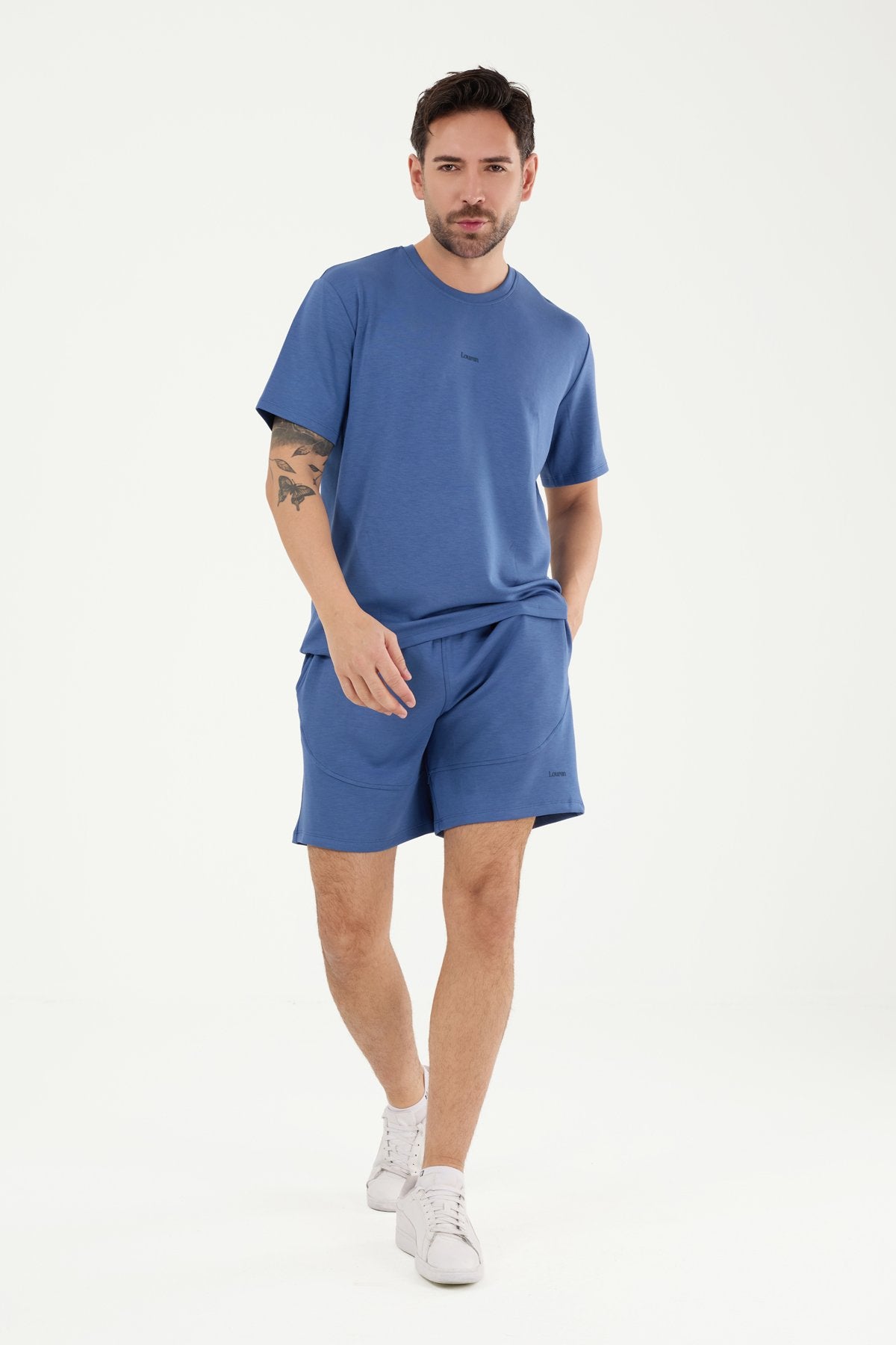 W857 Modal Kumaş Bisiklet Yaka T-shirt