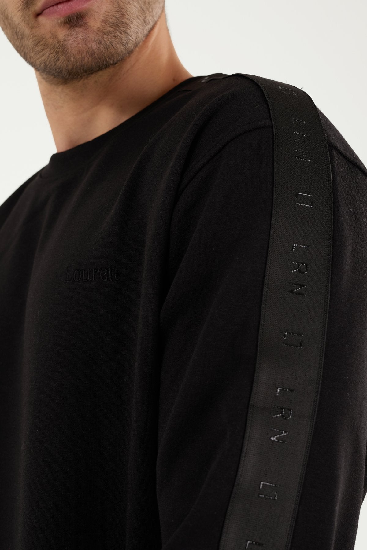 W850 Lastik Detaylı Bisiklet Yaka Sweat