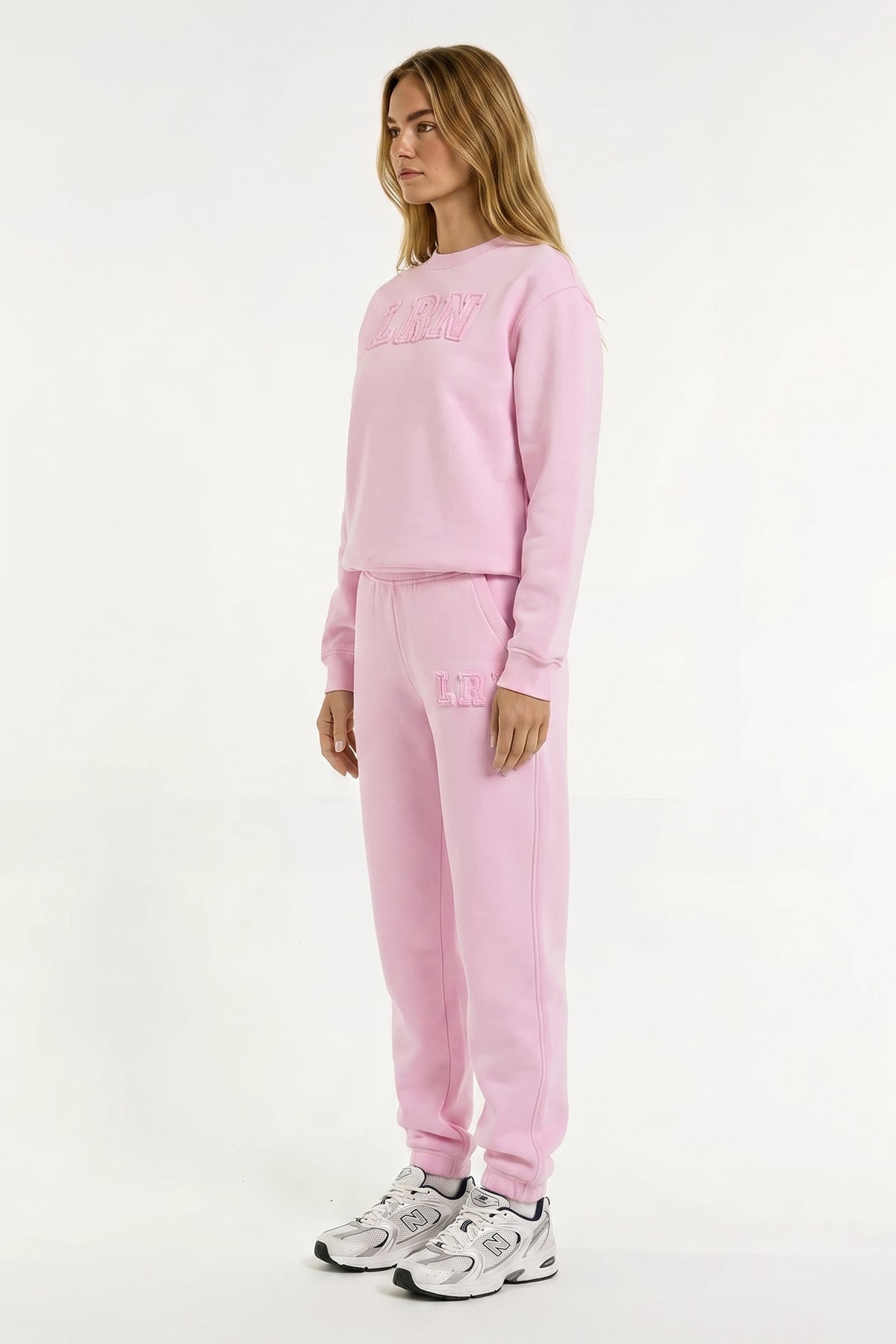 LRN Oversize Eşofman Üstü W723 - Pembe