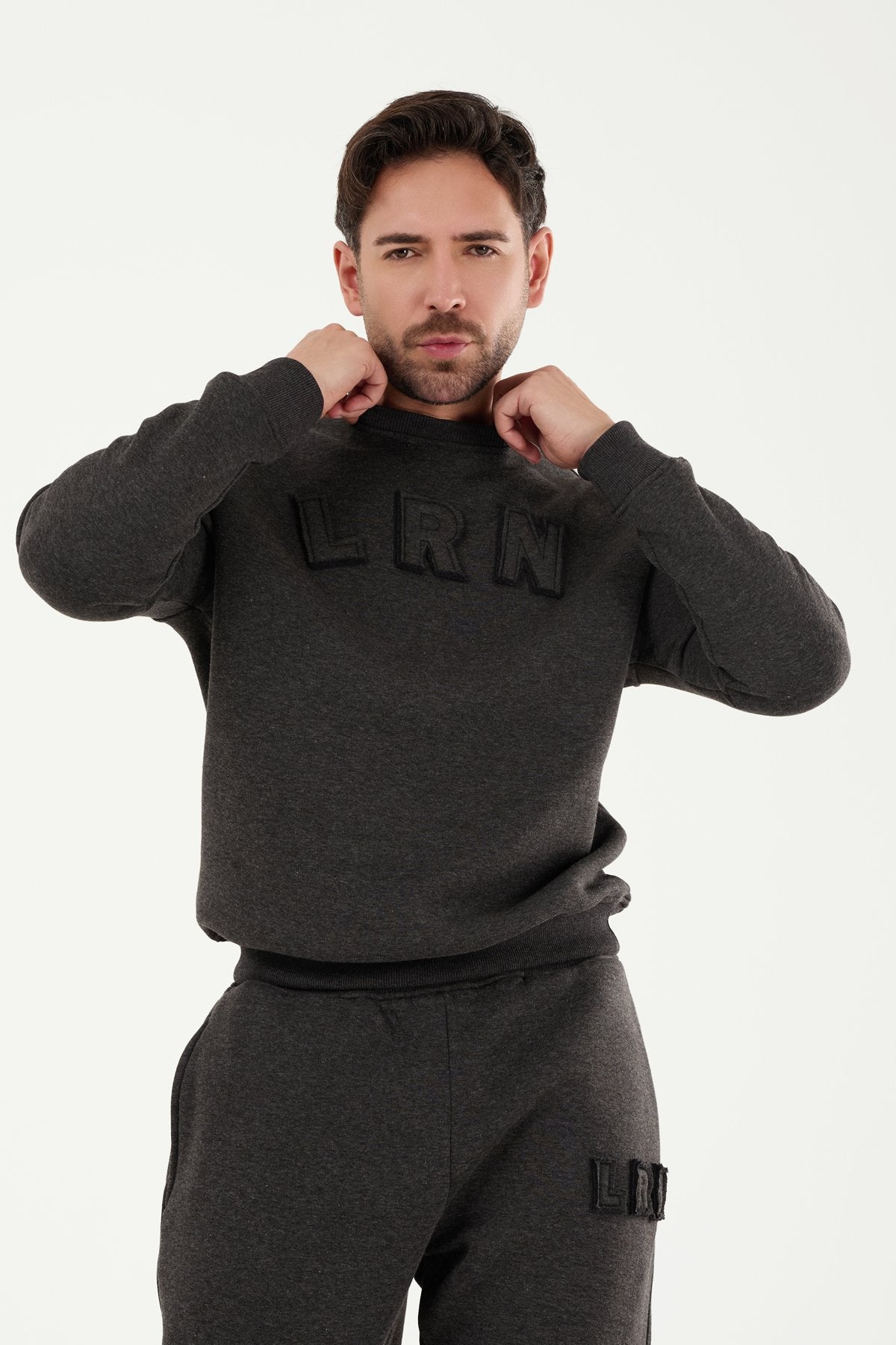 W863 Şardonlu Oversize Eşofman Üstü