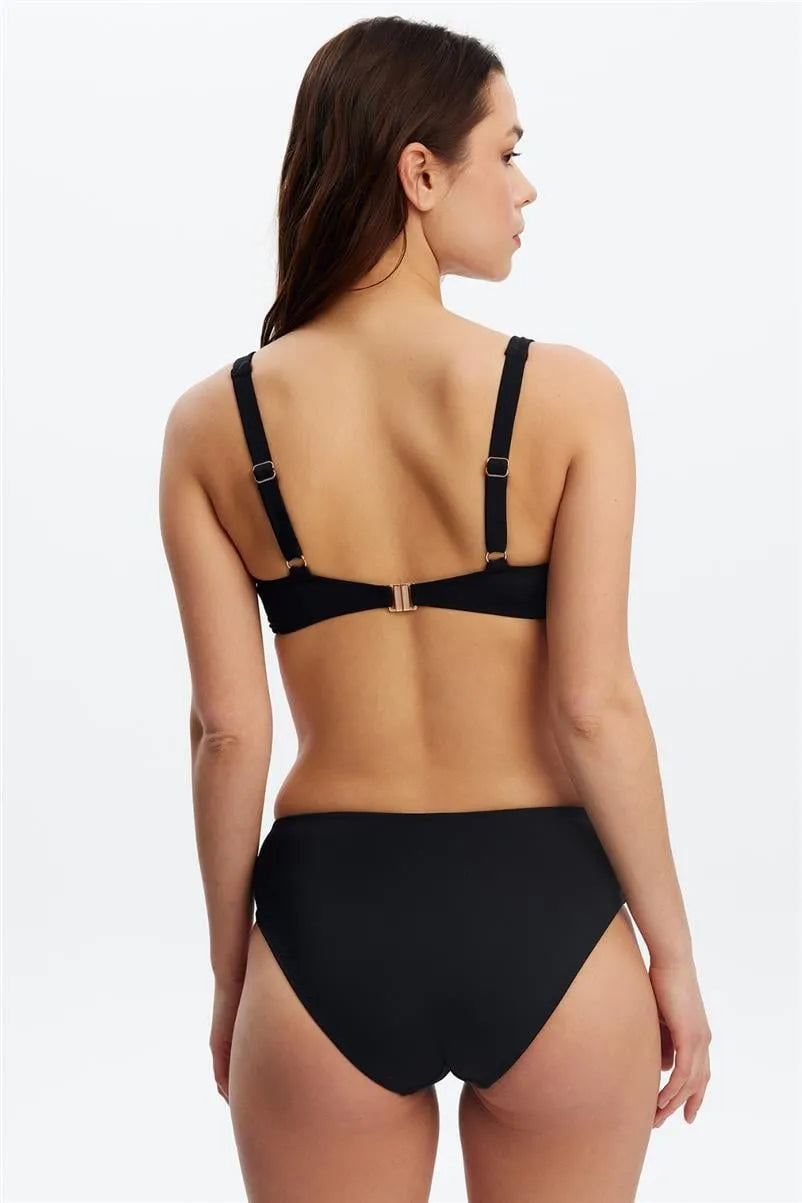 B1497 Kaplı Toparlayıcı Bikini Takımı - Siyah