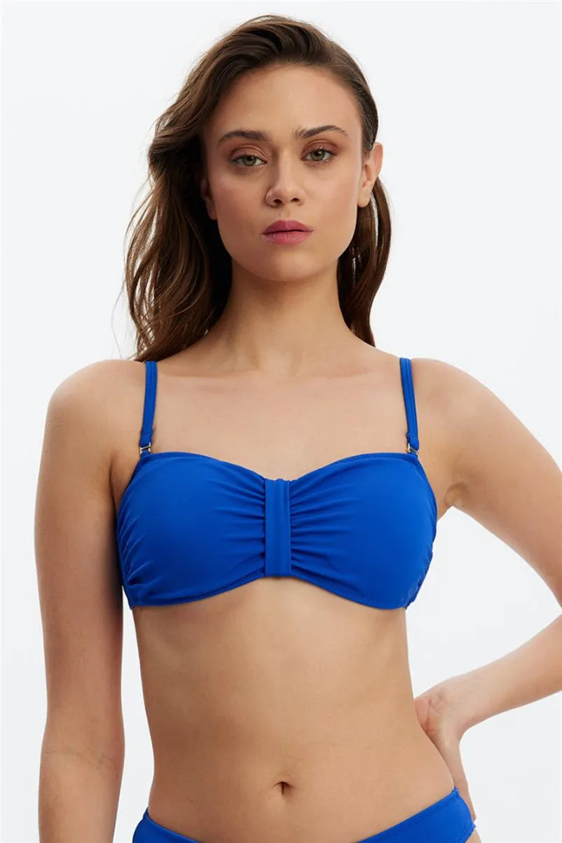 MM8501 Straplez Bikini Üstü - Mavi