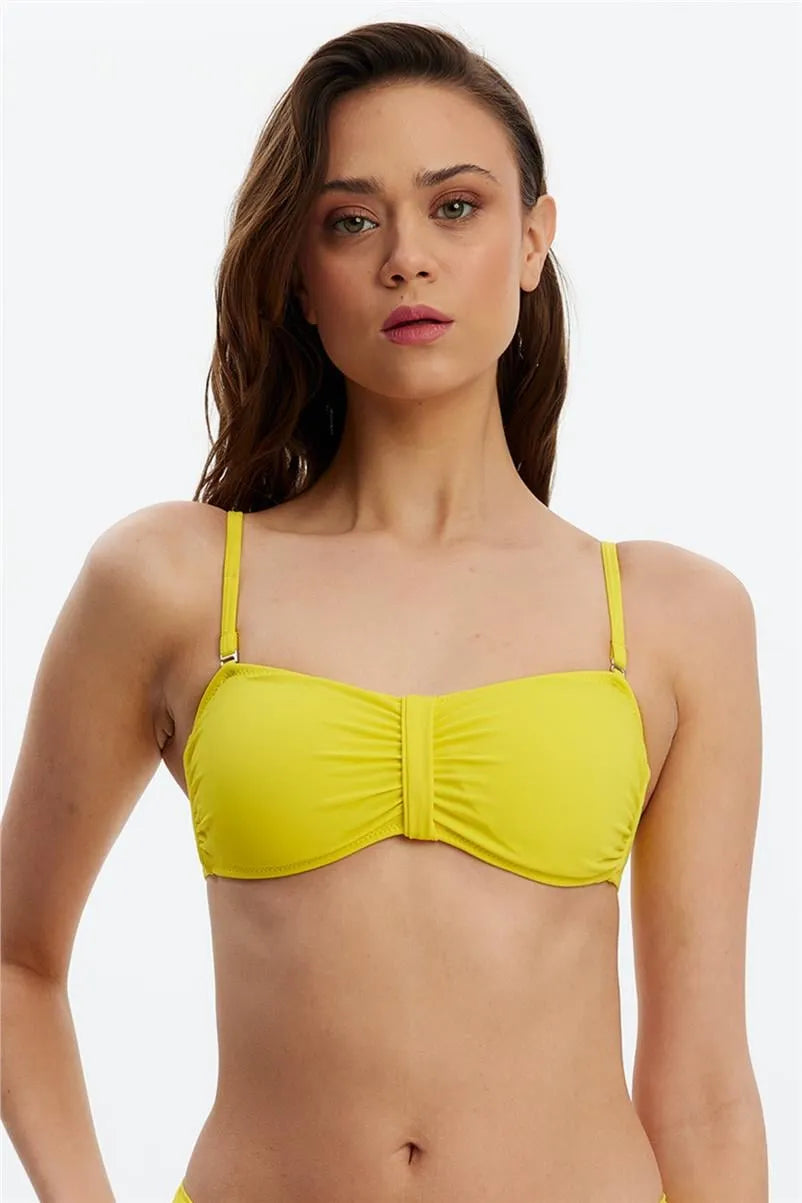 MM8501 Straplez Bikini Üstü - Sarı