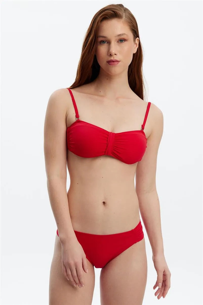 MM8501 Straplez Bikini Üstü - Kırmızı
