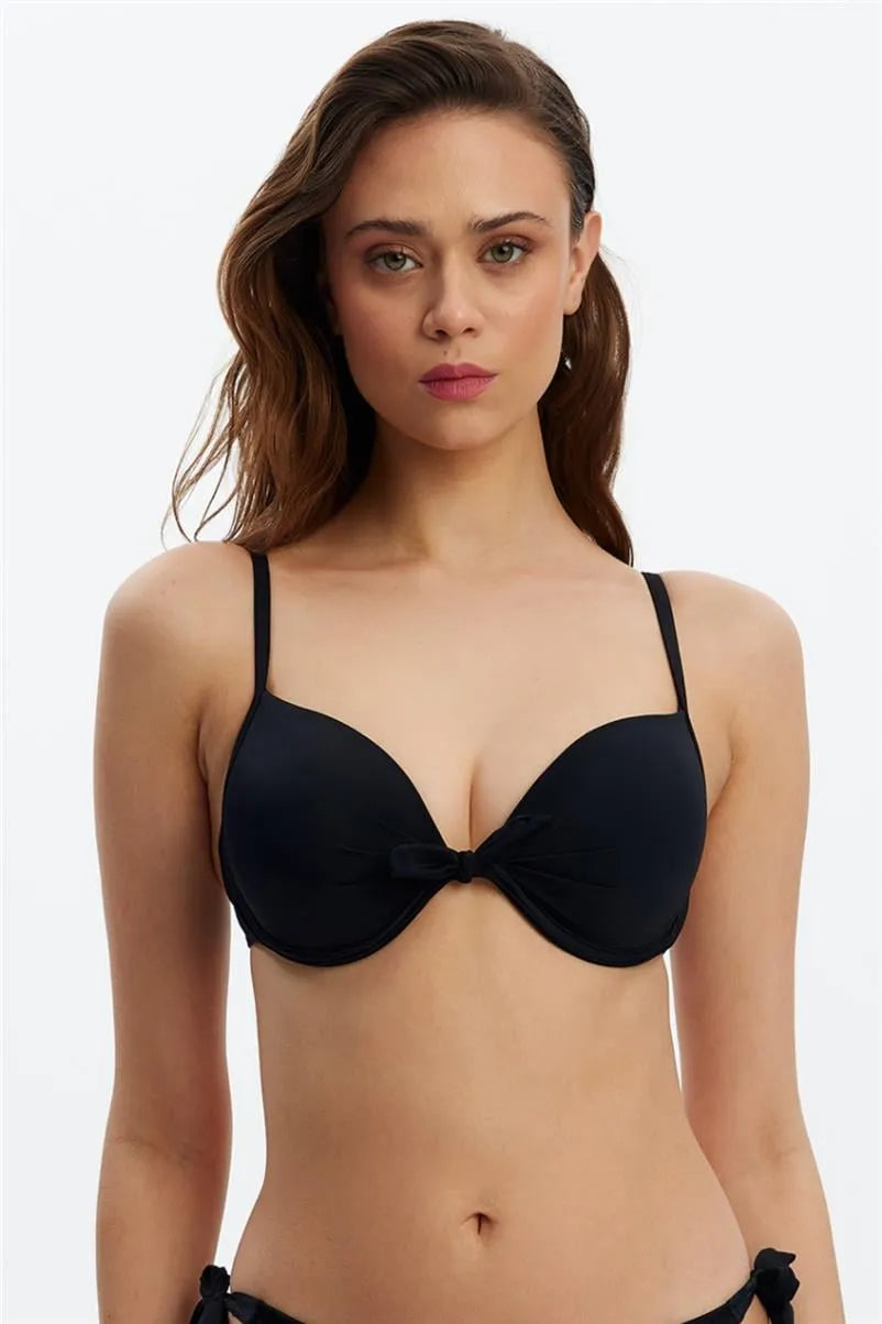 MM8502 Double Push Up Bikini Üstü - Siyah
