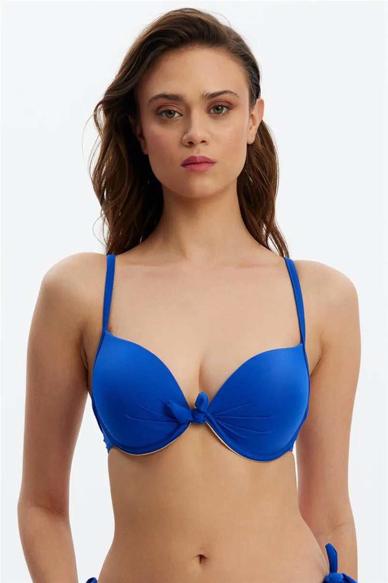 MM8502 Double Push Up Bikini Üstü - Mavi