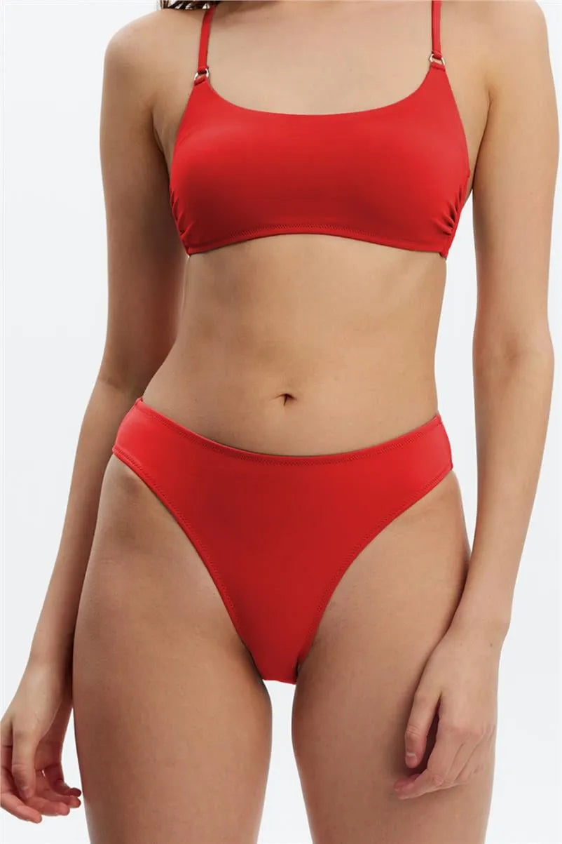 MM8507 İnce Kenarlı Bikini Altı - Kırmızı