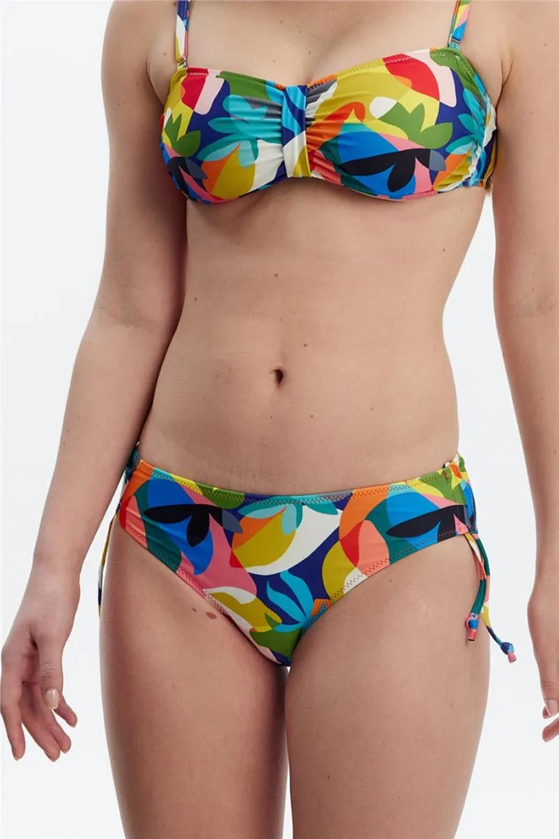MM8509 Kenarı Tünelli Bikini Altı - Desenli