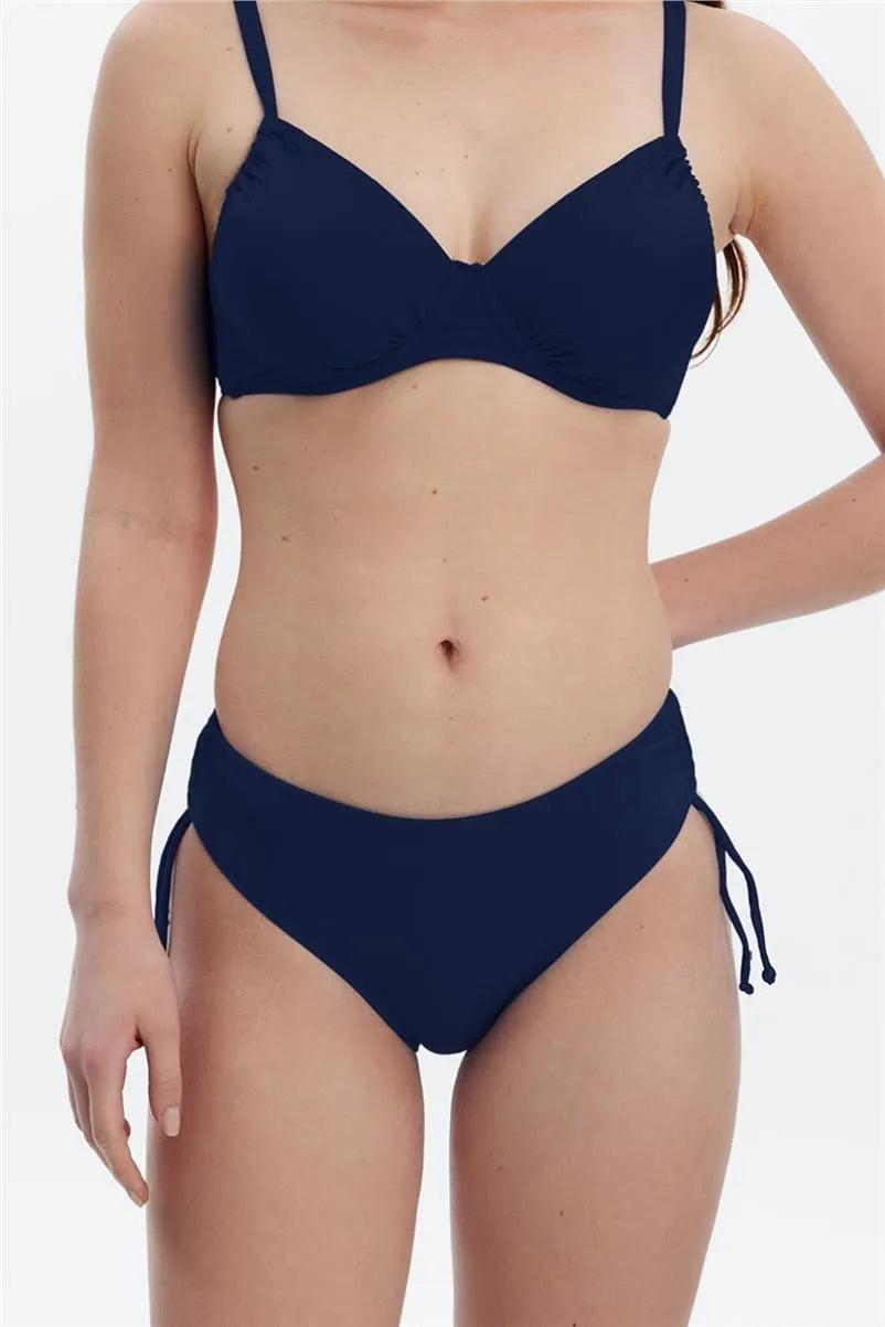 MM8509 Kenarı Tünelli Bikini Altı - Lacviert