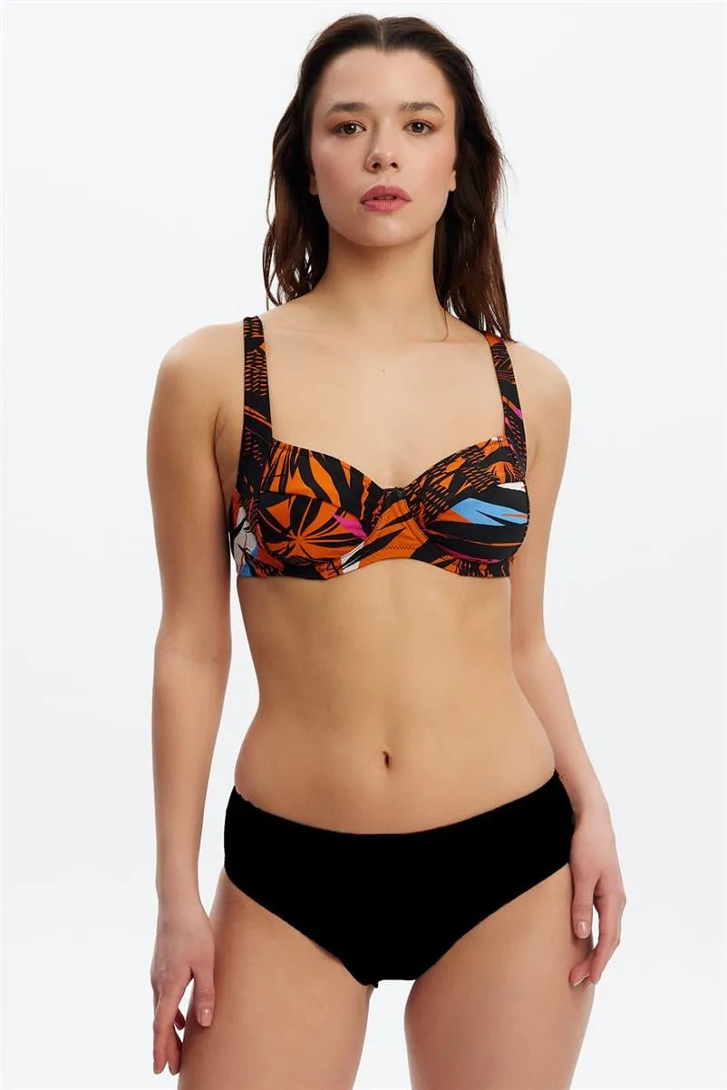 Balenli Bikini Takımı – Toparlayıcı, Ayarlanabilir ve Konforlu Tasarım - Turuncu