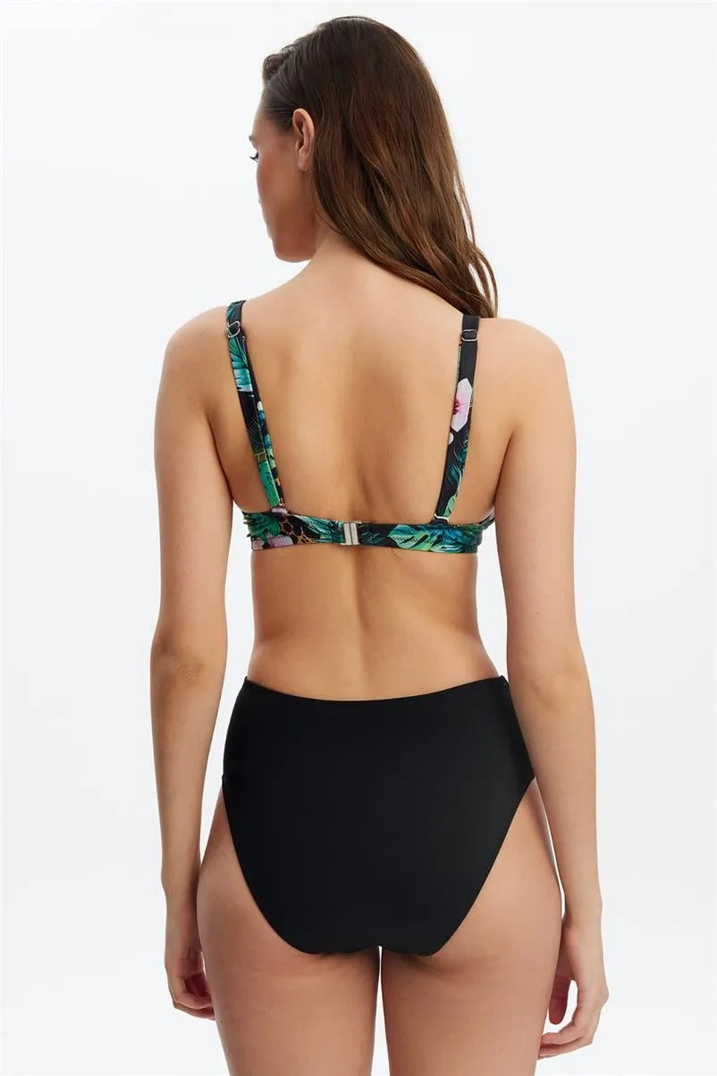 B1666 Toparlayıcı Bikini Takım - Siyah