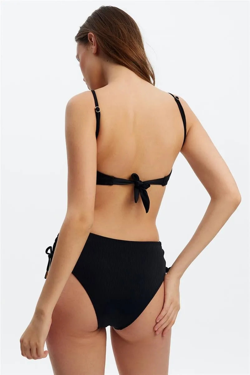 B1674 Straplez Bikini Takım - Siyah