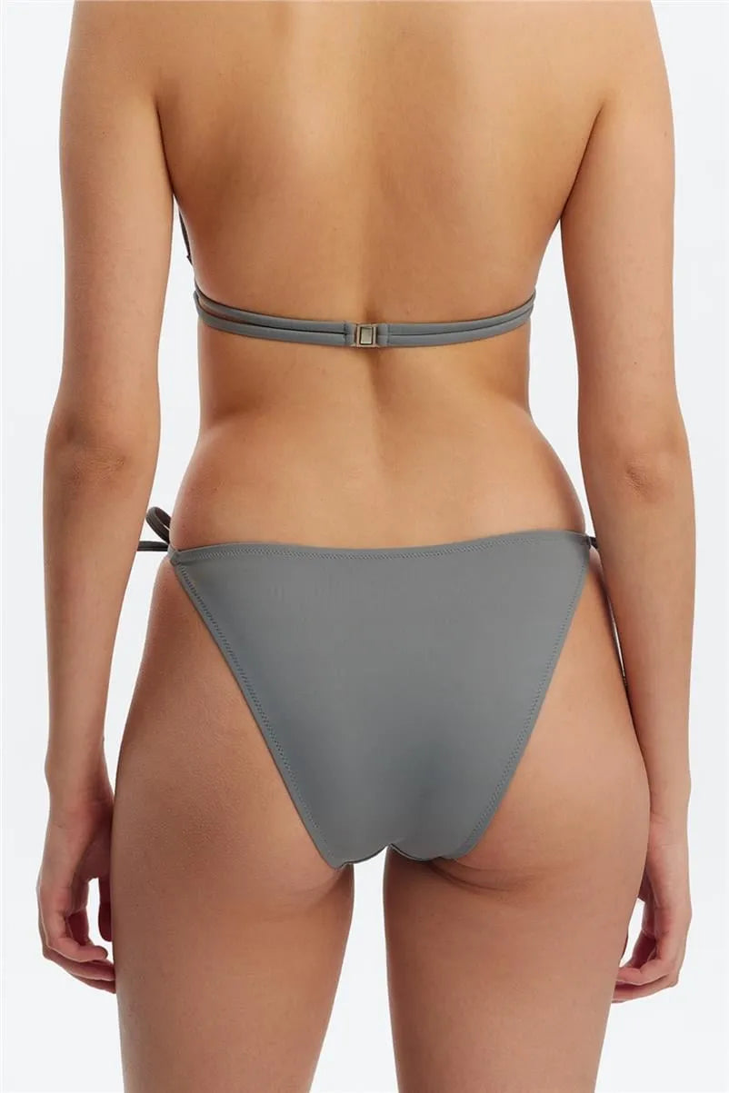 MM8504 İpli Bikini Alt - Gri