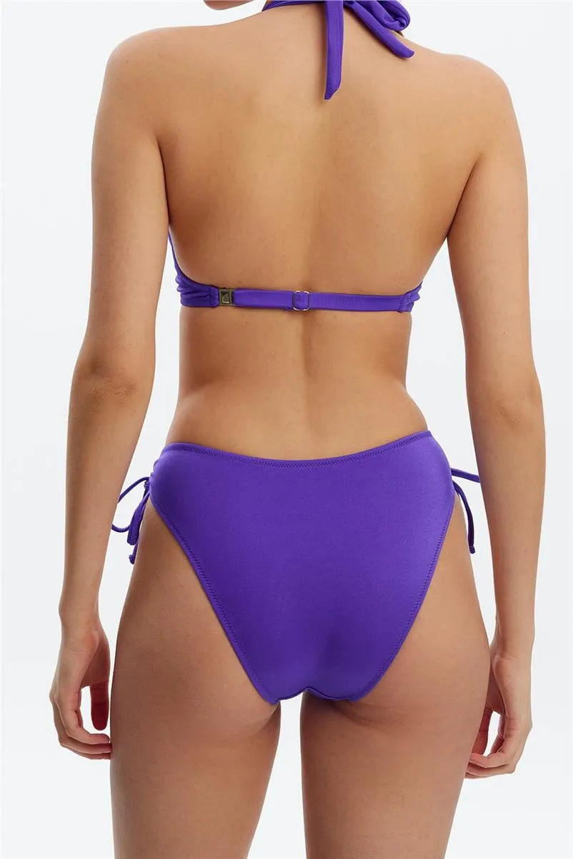 MM8509 Kenarı Tünelli Bikini Altı - Mor