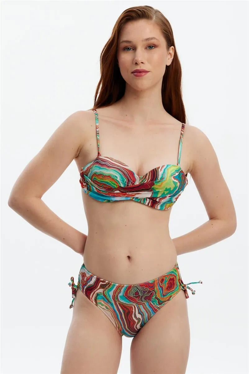 MM8509 Kenarı Tünelli Bikini Altı - Tarçın