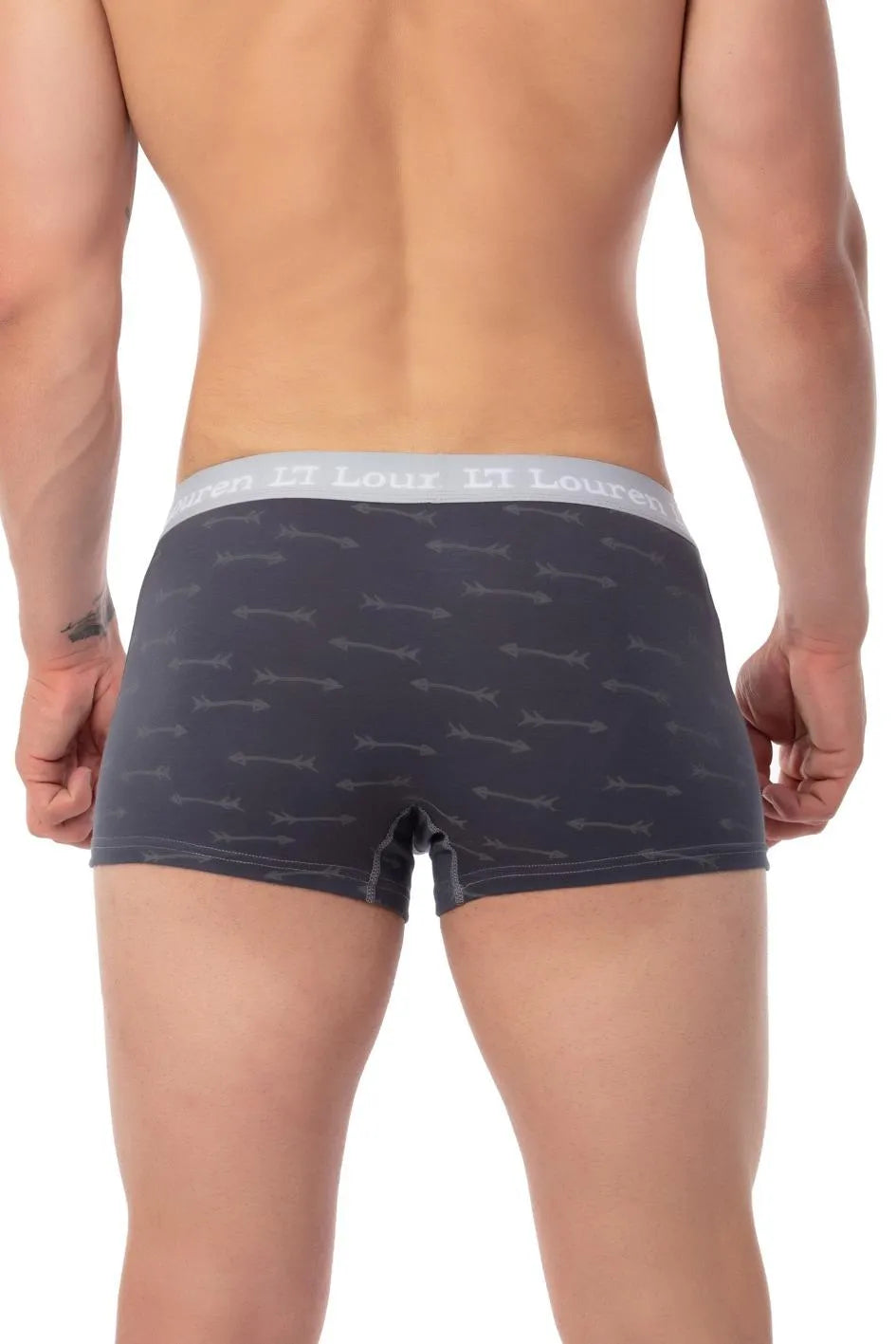 Antrasit Erkek 3'lü Boxer Seti – Oklu Model