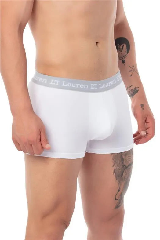 U625 Erkek 3'lü Boxer - Beyaz