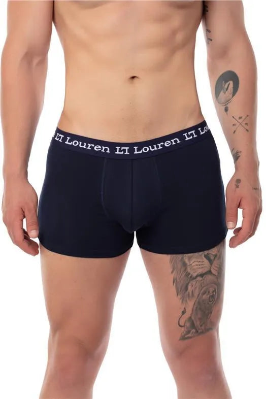 Siyah Düz Erkek 3'lü Boxer Seti - Siyah