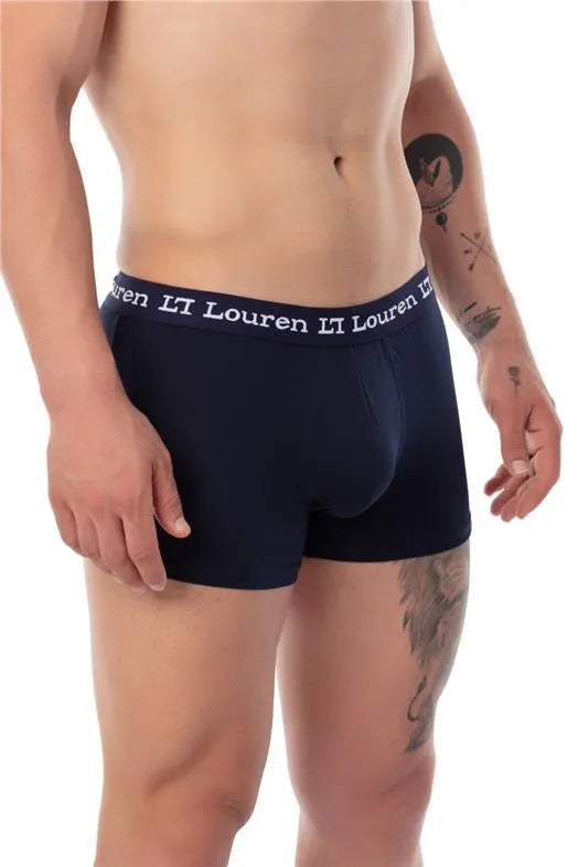 Siyah Düz Erkek 3'lü Boxer Seti - Siyah