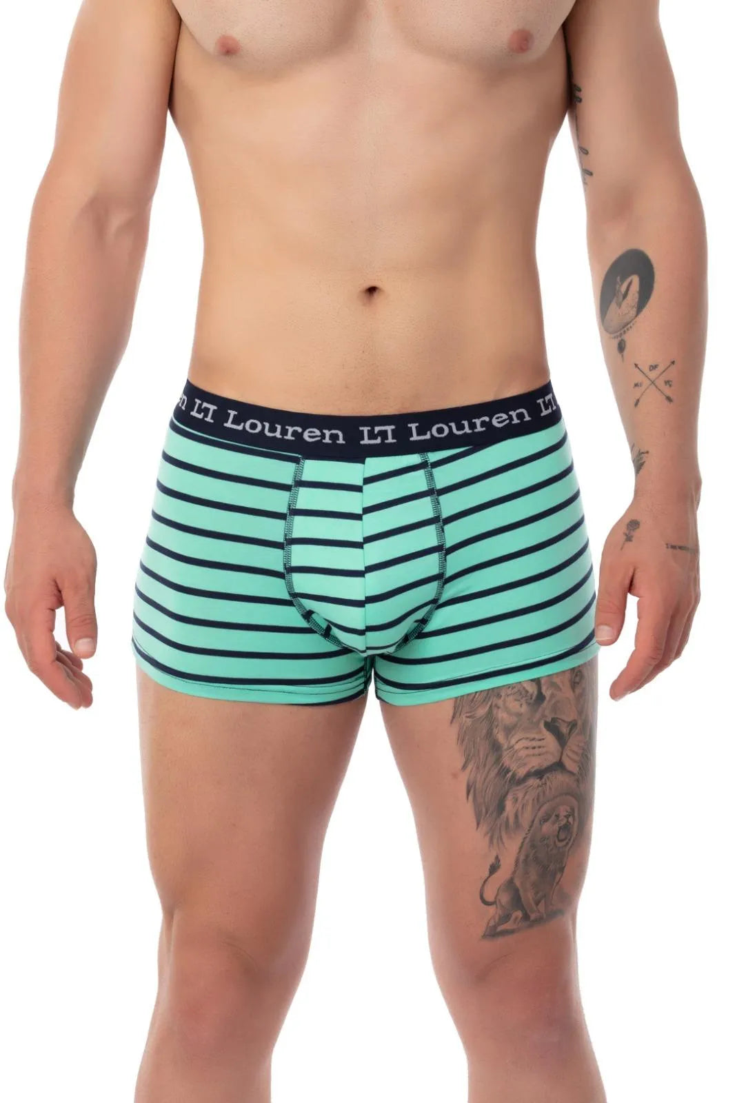 U625 Erkek 3'lü Boxer - Neon Çizgili
