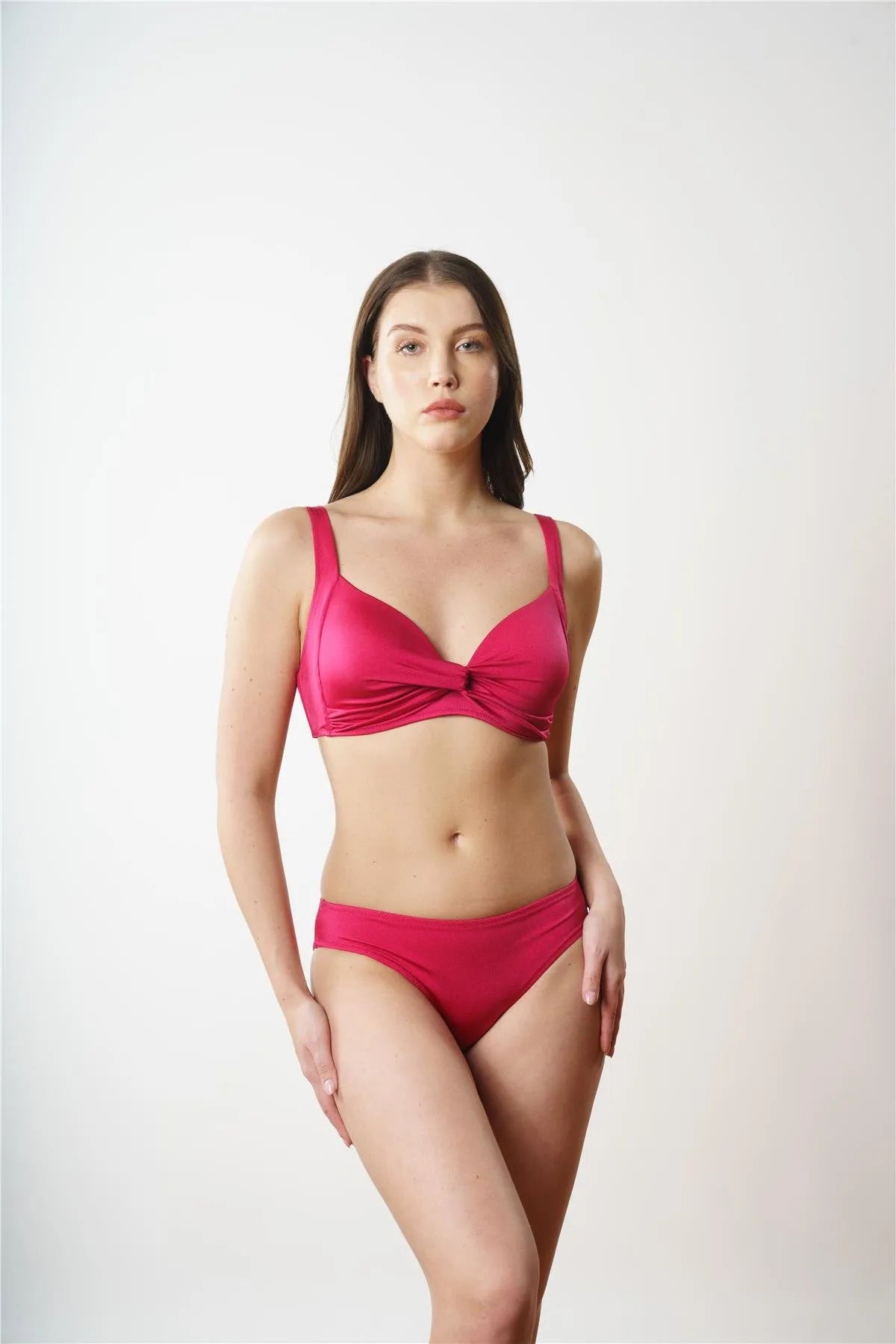 B1805 Kaplı Bikini Takım - Bordo
