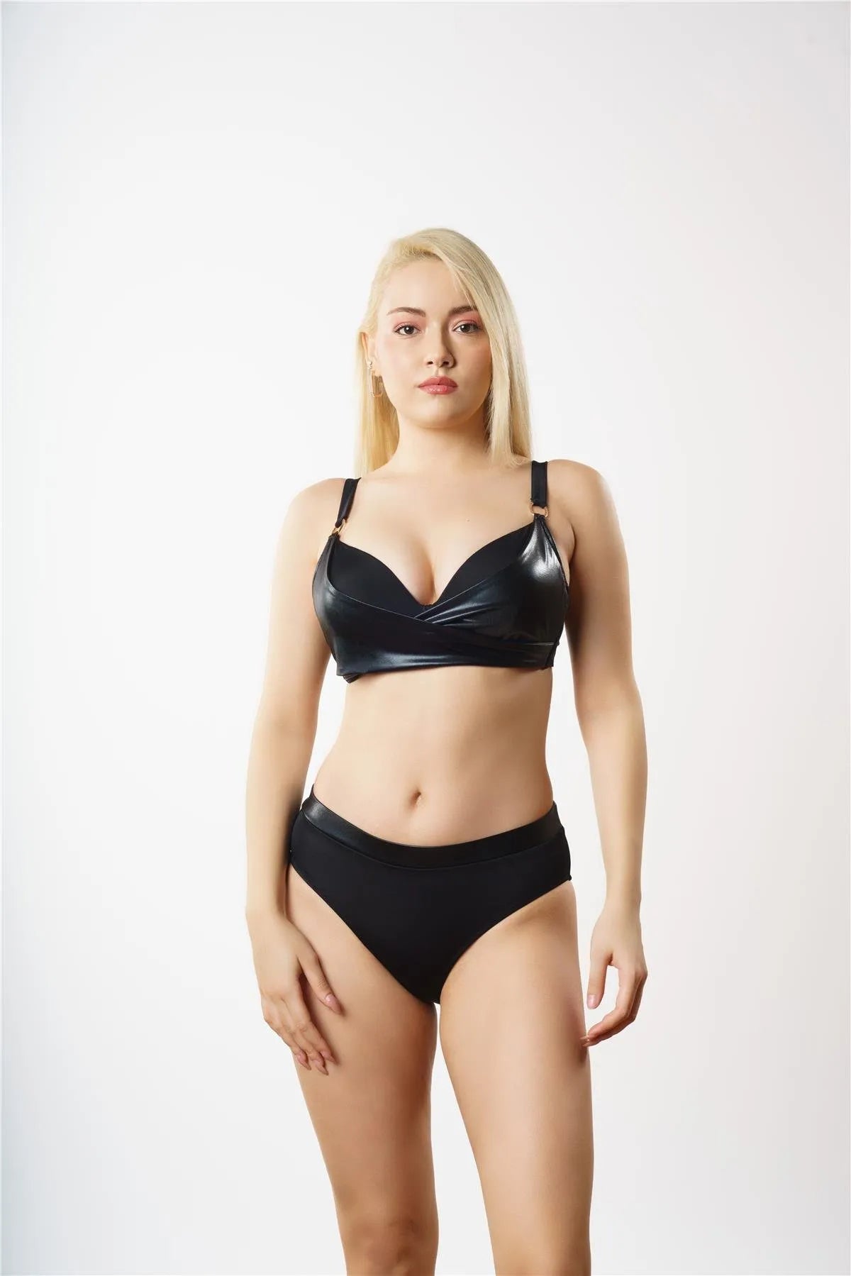 B1817 Boş Kaplı Bikini Takım - Siyah