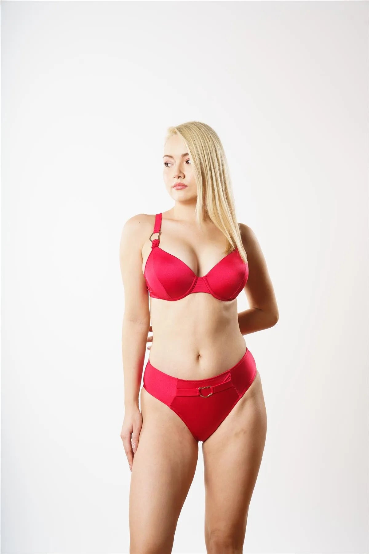 B1820 Boş Kaplı Bikini Takım - Kırmızı