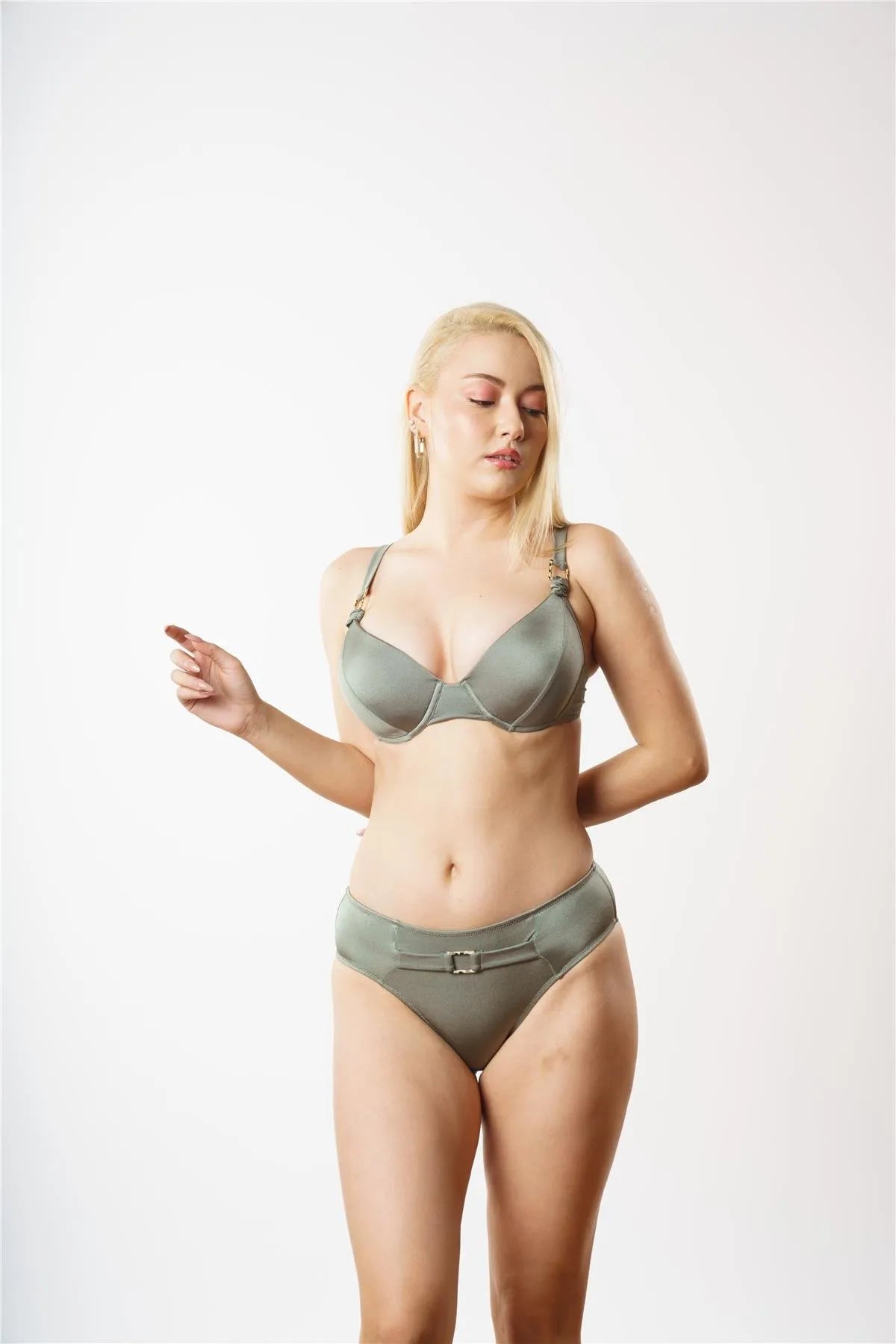B1820 Boş Kaplı Bikini Takım - Haki