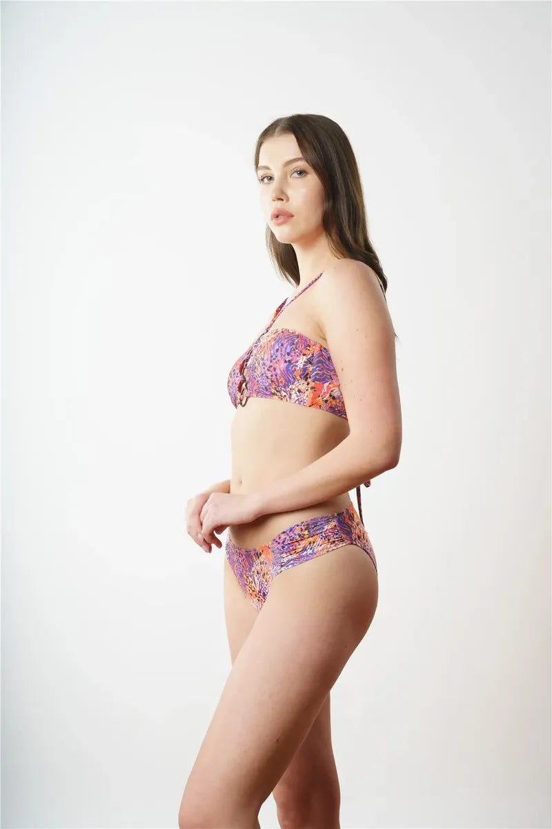 B1842 Straplez Bikini Takım - Oranj