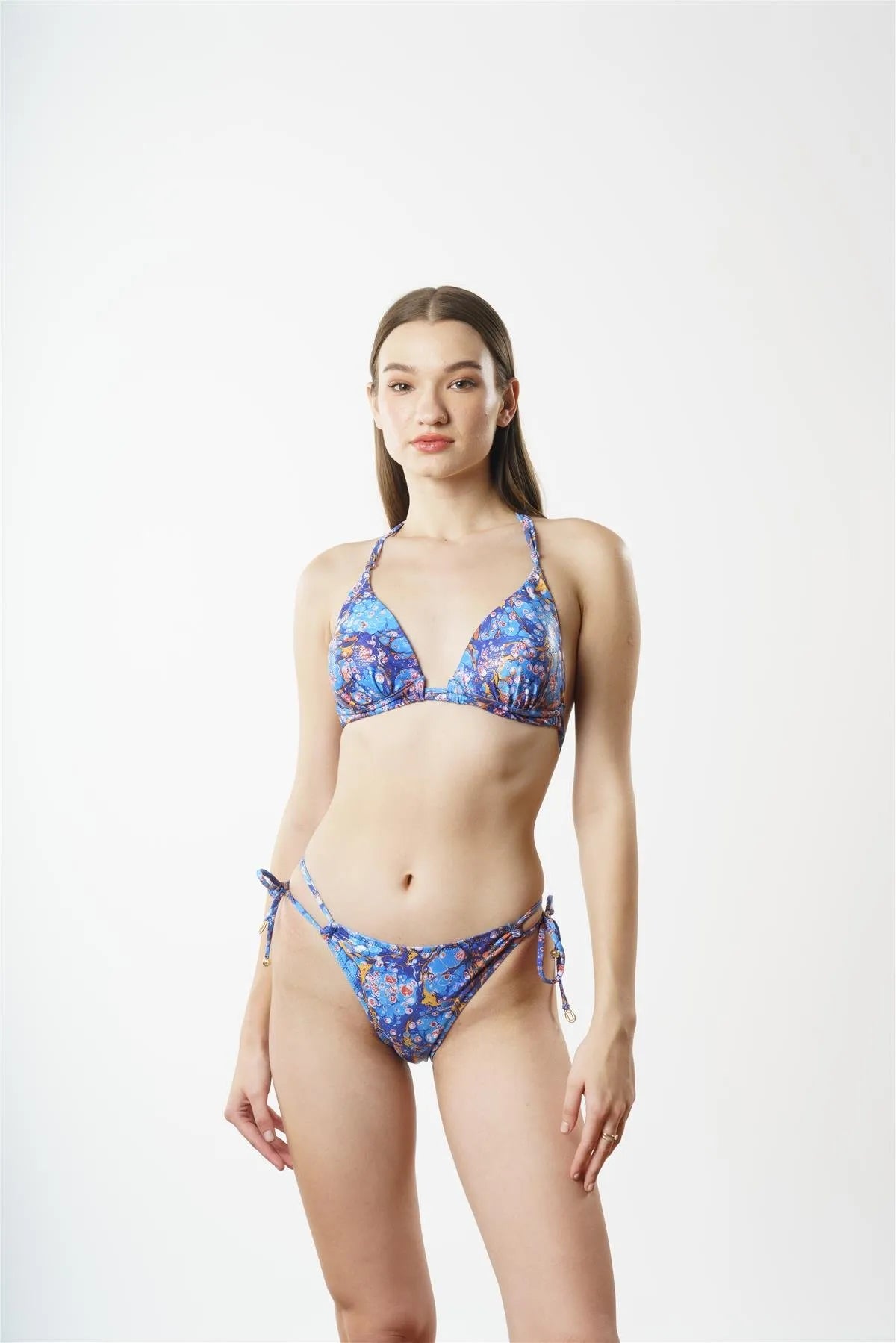 NB1962 Boş Kaplı Bikini Takımı - Mavi