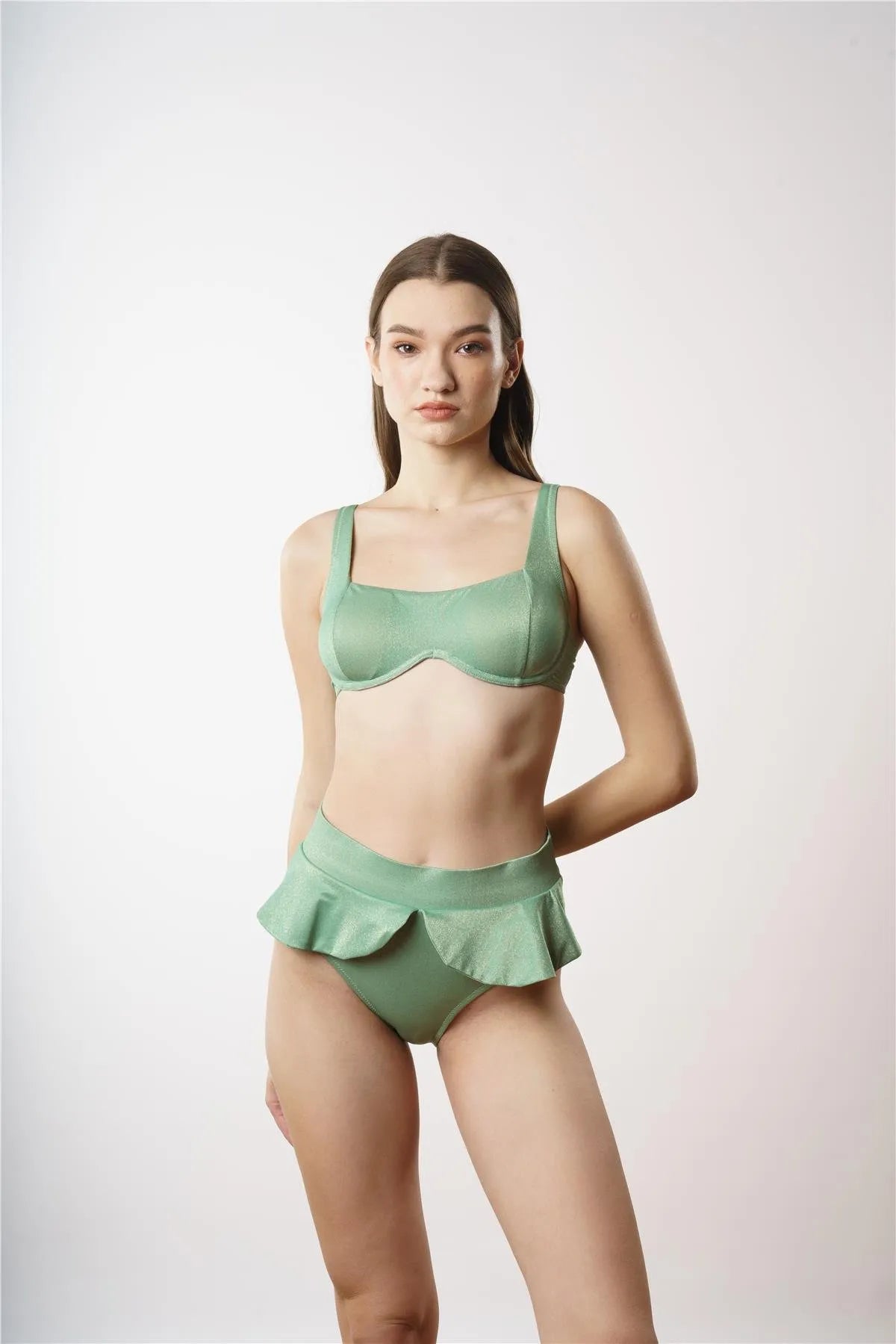 LB1998 Telli Toparlayıcı Bikini Takımı - Mint Yeşil