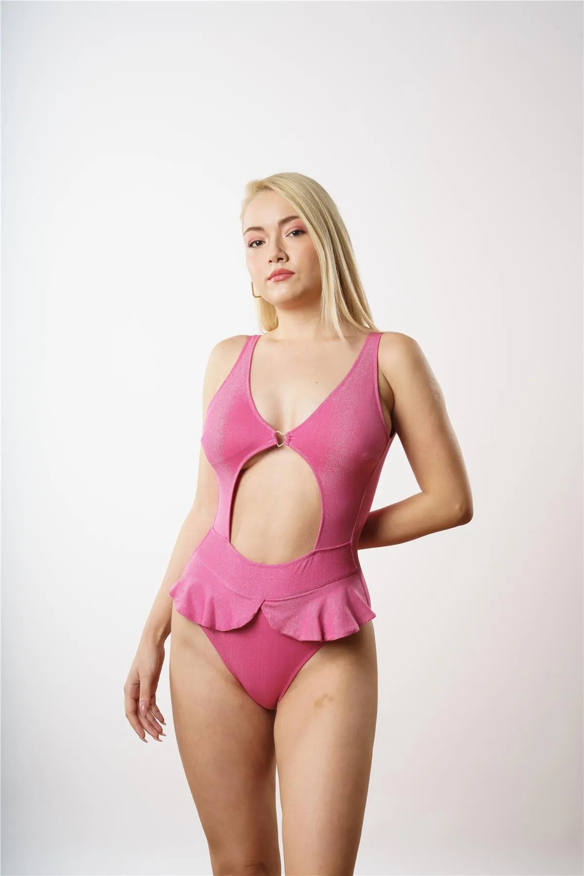 LM2987 Uzun Üçgen Mayo - Pembe
