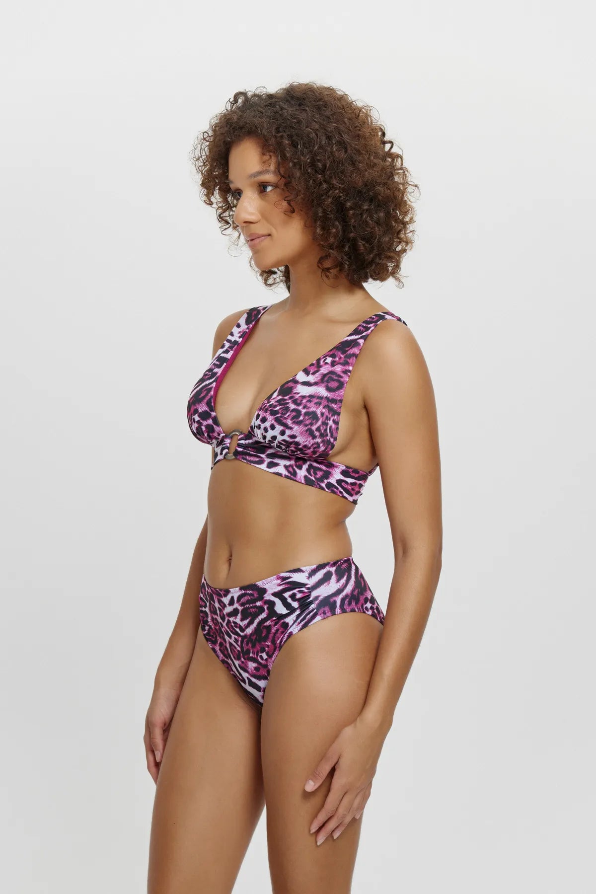 B1901 Geniş Üçgen Bikini - Fuşya