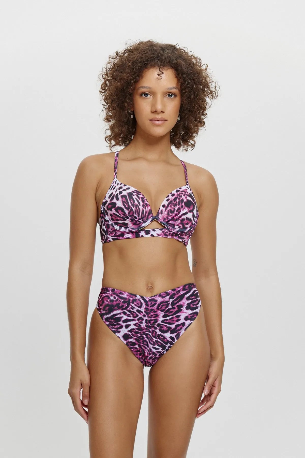 B1902 Kaplı Bikini - Fuşya