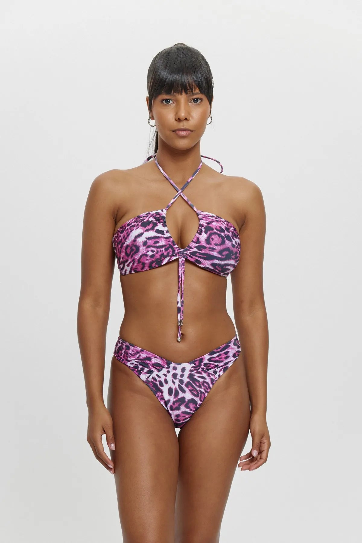B1904 Straplez Bikini - Fuşya