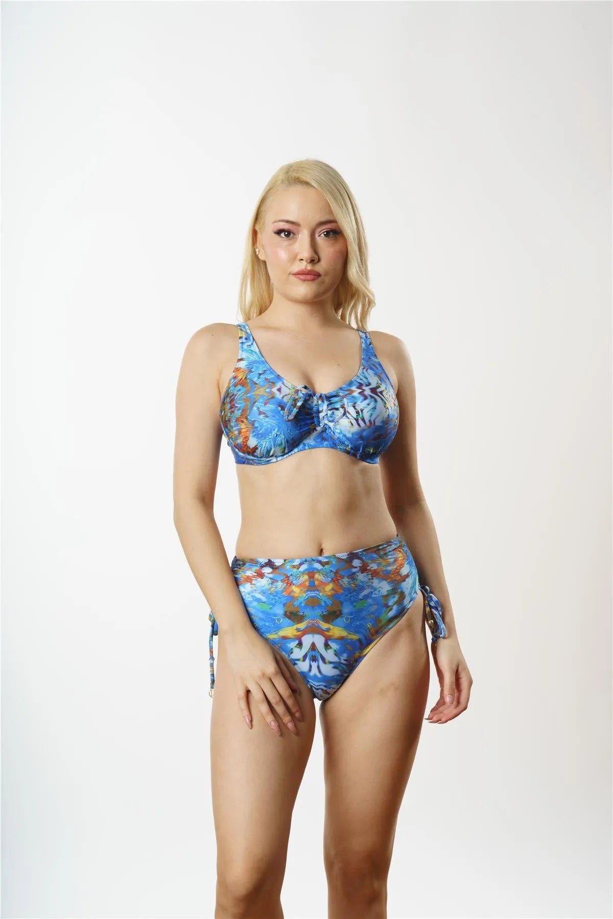 B1914 Tünelli Toparlayıcı Bikini - Mavi