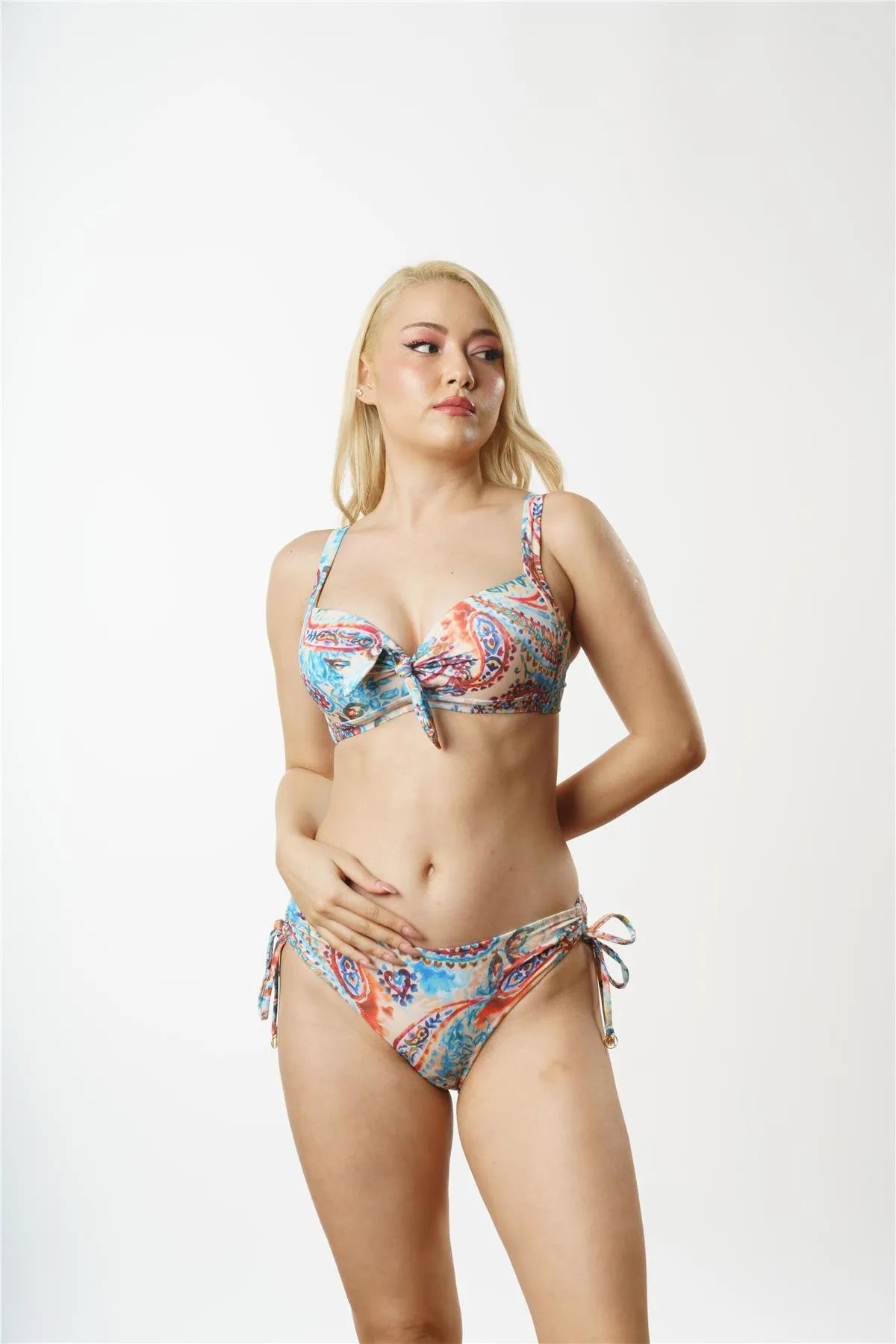 B1871 Boş Kaplı Bikini Takımı - Bej