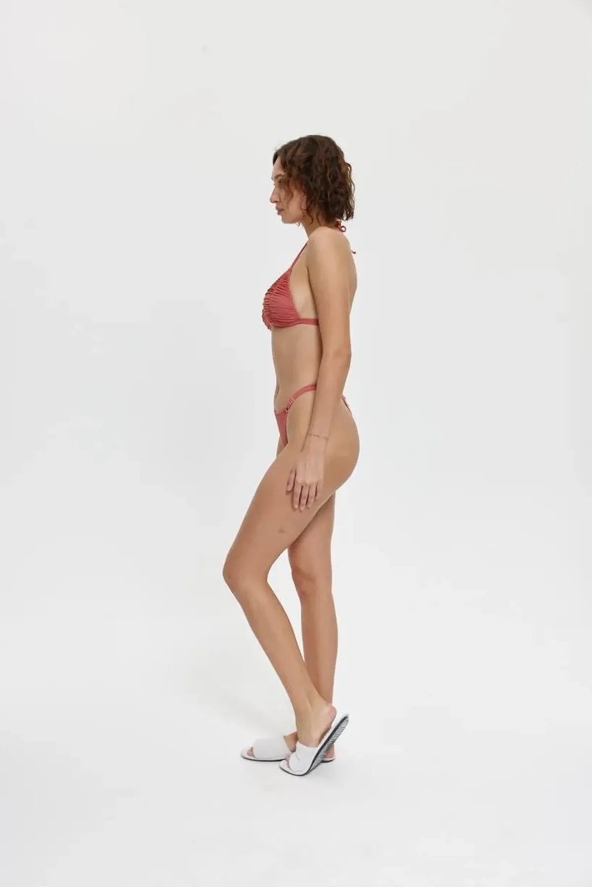 B11000 Yarım Kap Üçgen Bikini Takım - Kiremit