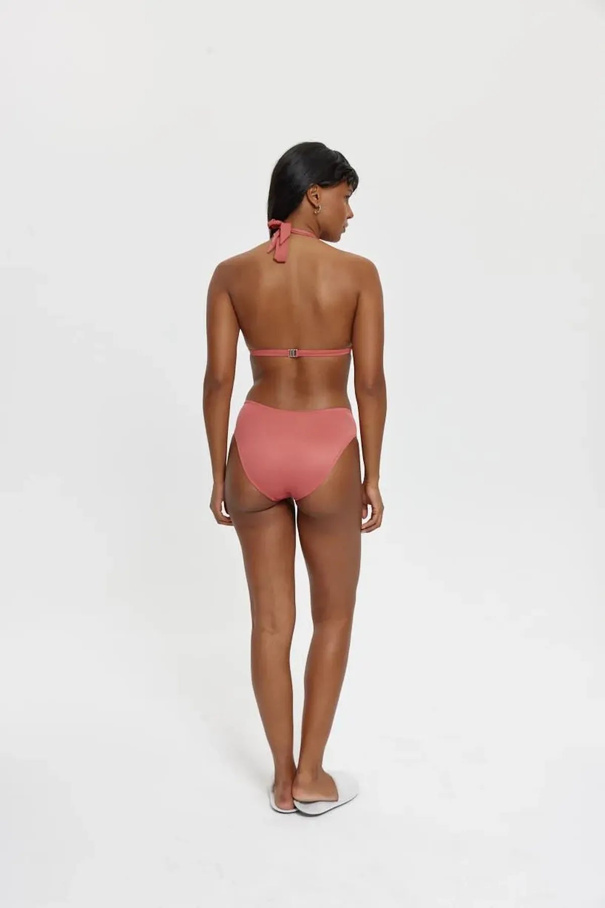 B11001 Sabit Üçgen Bikini Takım - Bordo