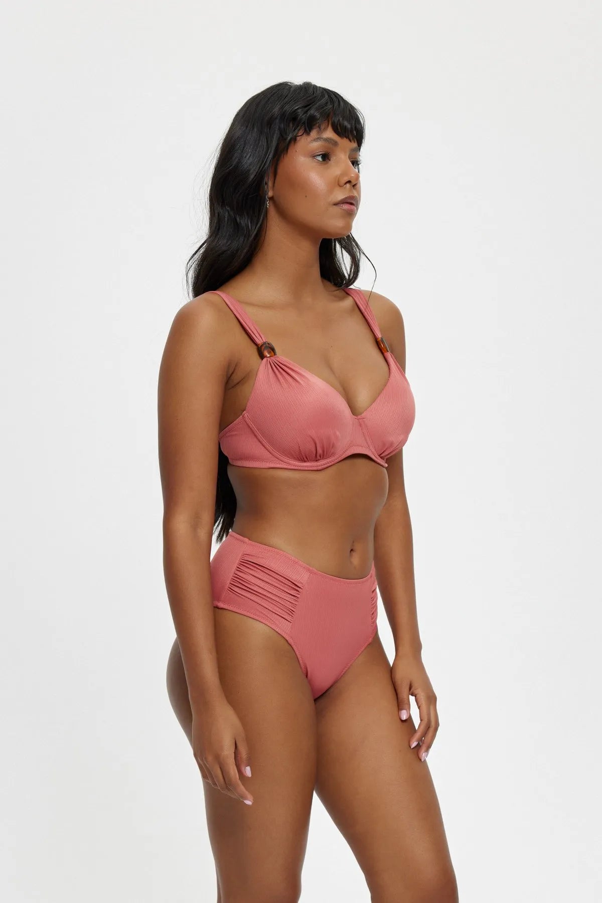 B11002 Boş Kaplı Toparlayıcı Bikini Takım - Bordo