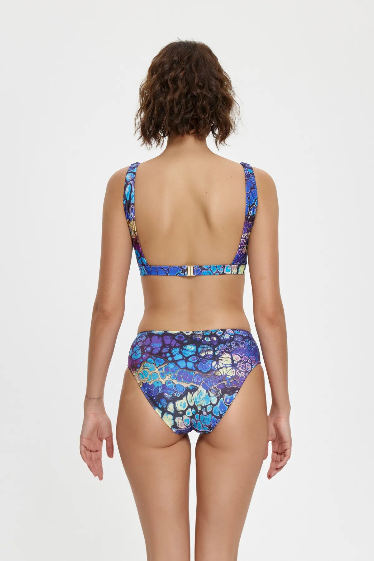 B11027 Uzun Üçgen Bikini Takımı - Mor
